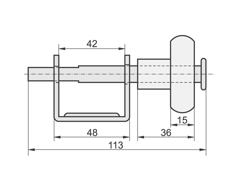 mounting element  with a roller 2